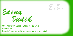 edina dudik business card